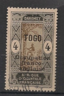 TOGO - 1916 - N°YT. 86 - Cocotier 4c Noir Et Brun - Oblitéré / Used - Usati