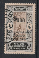 TOGO - 1916 - N°YT. 86 - Cocotier 4c Noir Et Brun - Oblitéré / Used - Usati