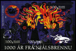 [Q] Islanda / Iceland 2011: Foglietto Saga Di Niall / Saga Of Niall S/S ** - Fairy Tales, Popular Stories & Legends