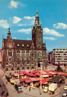 Elberfeld Wuppertal Marktplatz, Rathaus, Autos LKW VW Käfer, Passanten Markt - Wuppertal