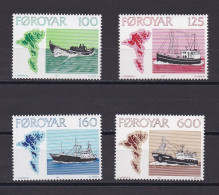 FEROE 1977 TIMBRE N°18/21 NEUF** BATEAUX - Féroé (Iles)