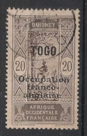 TOGO - 1916 - N°YT. 90 - Cocotier 20c Gris Et Brun - Oblitéré / Used - Gebruikt