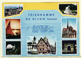 22072 / ⭐ Bourgogne DIJON Telegramme De.. STOP Multivues 1970s-CIGOGNE 231.150 21-Cote-d'Or - Dijon