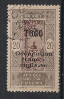 TOGO - 1916 - N°YT. 90 - Cocotier 20c Gris Et Brun - Oblitéré / Used - Usati