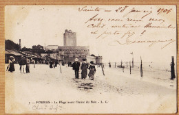 22329 / ⭐ FOURAS 17-Charente Maritime Plage Avant Heure Bain Promeneurs Endimanchés 1904 à MAYRAC Cintegabelle L.C 7  - Fouras-les-Bains