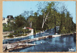 22383 / ⭐ JONZAC 17-Charente-Maritime Ponton Ecluse Chaussée Bords SEUGNE 1950s Photo-Bromure GILBERT Jarnac 17-J-12 - Jonzac