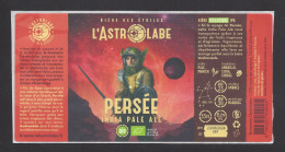 Etiquette De Bière India Pale Ale  -  Persée    -   Brasserie L'Astrolabe  à  Saint Affrique  (12) - Beer