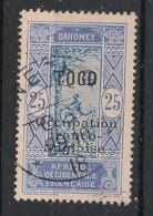 TOGO - 1916 - N°YT. 91 - Cocotier 25c Outremer - Oblitéré / Used - Gebruikt