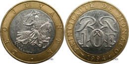Monaco - Principauté - Rainier III - 10 Francs 1994 - TTB+/AU50 - Mon6663 - 1960-2001 Nieuwe Frank