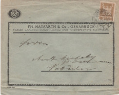Deutsches Reich Firmen Brief Osnabrück 1925 Ph.Mayfarth & Co Fabrik Landwirtschaftlicher Und Gewerblicher Maschinen - Covers & Documents