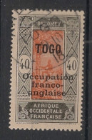 TOGO - 1916 - N°YT. 94 - Cocotier 40c Gris Et Orange - Oblitéré / Used - Used Stamps