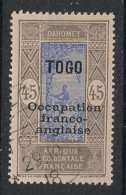 TOGO - 1916 - N°YT. 95 - Cocotier 45c Gris Et Outremer - Oblitéré / Used - Oblitérés