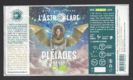 Etiquette De Bière LAGER  -  Pléades    -   Brasserie L'Astrolabe  à  Saint Affrique  (12) - Bier