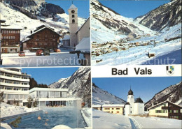 11704138 Bad Vals GR Dorfplatz Thermalschwimmbad Totalansicht Dorfpartie Vals - Autres & Non Classés