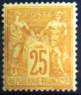 FRANCE                             N° 92       Signé                        NEUF**        (2 Plis) - 1876-1898 Sage (Type II)