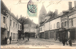 18 AUBIGNY - L'eglise & La Rue Du Prieure. - Aubigny Sur Nere