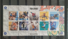 Germany 1997 Deutsche Sporthilfe Für Den Sport Fun Sport Inline Skating Streetball Basketball S/S CTO Vignette - Basket-ball