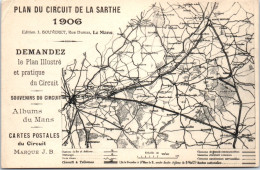 AUTOMOBILE - Plan Du Circuit De La Sarthe 1906 - Sonstige & Ohne Zuordnung