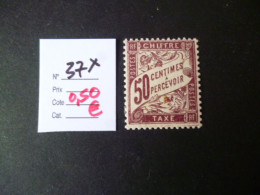 Timbre France Neuf * Taxe N° 37 Cote 0,50 € - 1859-1959 Postfris
