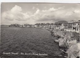 POZZUOLI-NAPOLI-VIA NAPOLI E TERME PUTEOLANE CARTOLINA VERA FOTOGRAFIA VIAGGIATA IL 24-6-1964 - Pozzuoli