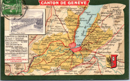 SUISSE - Carte Geographique Du Canton De Geneve  - Other & Unclassified