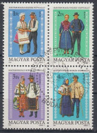 HUNGARY 3510-3513,used,falc Hinged - Kostüme