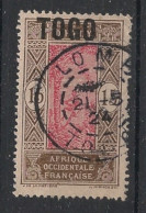 TOGO - 1921-22 - N°YT. 106 - Cocotier 15c Brun Et Rosé - Oblitéré / Used - Gebraucht