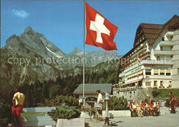 11703951 Braunwald GL Bahnhofterrasse Hotel Alpenblick Ortstock Hoher Turm Braun - Andere & Zonder Classificatie