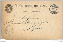 22-61 - Entier Postal Avec Cachet à Date De Glarus 1877 - Attention Coin Coupé En Bas à Gauche - Postwaardestukken