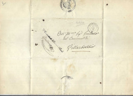 ITALIE Préphilatélie 1849: LAC Officielle De Pinerolo Pour Villarbobbio En Franchise - 1. ...-1850 Prephilately