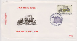 FDC 893 COB 2322 Journée Du Timbre La Malle-poste Oblitération Frankfurt Bureau De Poste Provisoire à L'étranger - 1981-1990