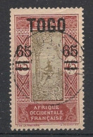TOGO - 1924-25 - N°YT. 122 - Cocotier 65c Sur 45c Brun - Oblitéré / Used - Oblitérés
