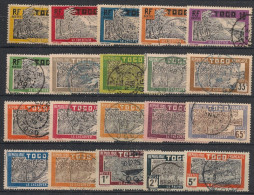 TOGO - 1924 - N°YT. 124 à 143 - Série Complète - Oblitéré / Used - Used Stamps