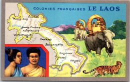 LAOS - Carte Souvenir (edition Lion Noir) - Laos