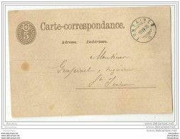 45 - 45 - Entier Postal Suisse - Superbe Cachet à Date De Fontaines 1876 - Au Dos Cachet St Imier - Ganzsachen