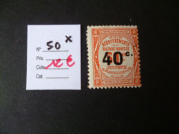 Timbre France Neuf * Taxe N° 50 Cote 12 € - 1859-1959 Neufs