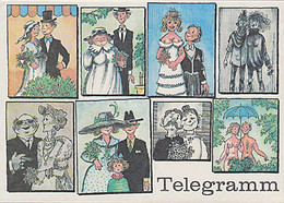 Télégramme DDR Telegramm Schmuckblatt Lx 68 "Zur Hochzeit Paare" Ungebraucht - Brieven En Documenten