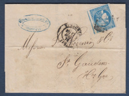 Bordeaux N° 46B  Sur Lettre De Toulouse - 1870 Emisión De Bordeaux