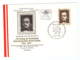 Österreich, 1974, Ersttag "Tagg.deutsch-spr.Dermatologen", MiNr.1462 A. Schmuckkuv. Mit Zusätzl. SStpl. (11074L) - FDC