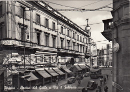 PADOVA-CANTON DEL GALLO E VIA 8 FEBBRAIO-BELLA E ANIMATA CARTOLINA VERA FOTOGRAFIA VIAGGIATA IL 15-9-1958 - Padova (Padua)