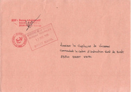 ENVELOPPE AVEC CACHET B.E.M. MONGE - BUREAU ADMINISTRATIF LE 12 FEVRIER 1996 - BREST NAVAL - GF - Correo Naval