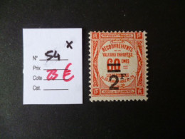 Timbre France Neuf * Taxe N° 54 Cote 23 € - 1859-1959 Postfris