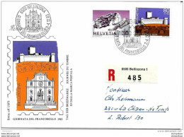 113 - 4 - Enveloppe  Avec Oblit Spéciale "Journée Du Timbre 1983 Bellinzona" - Storia Postale