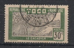 TOGO - 1924 - N°YT. 132 - Cacaoyer 30c Vert-gris - Oblitéré / Used - Usati