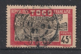 TOGO - 1924 - N°YT. 135 - Cacaoyer 45c Rose-rouge - Oblitéré / Used - Used Stamps