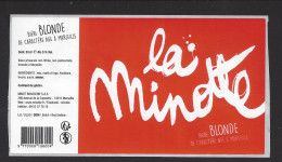 Etiquette De Bière Blonde  -  La Minotte    -   Brasserie Minot à Marseille   (13) - Beer