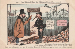 LES DEMOLITIONS DE L'EXPOSITION     PRECURSEUR. - Satirische