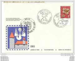 166 - 17 - Carte Journée Du Timbre 1965 Avec Oblit Spéciale De Bulle - Postmark Collection