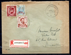 317 + 248 + 595 Gestempeld Op Verzekerde Brief ANTWERPEN A 1 M - 1931-1934 Chepi