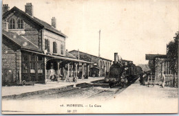80 MOREUIL - La Gare, Arrivee D'un Train  - Moreuil